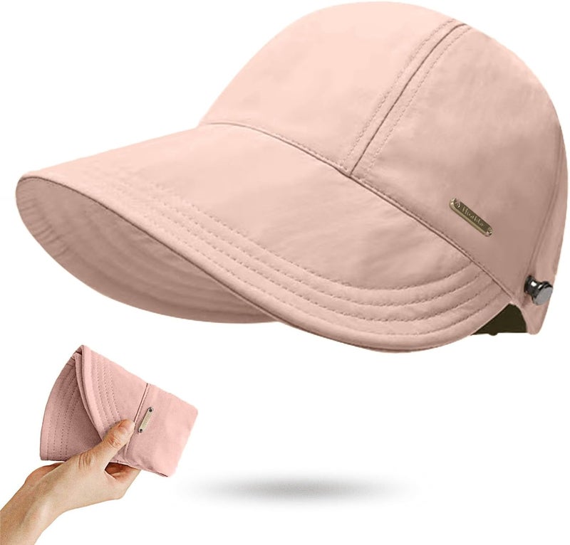 huablo ]UPF 50+Womens Sun Hat UV Protection Hiking Fishing Hats Wide Brim Hat Adjustable Ponytail Packable Sun Cap - Image 1